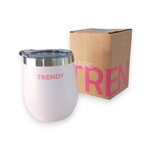 Mate C/ Tapa Trendy Acero Rosa Pastel 280Ml 16268 C/ Sticker